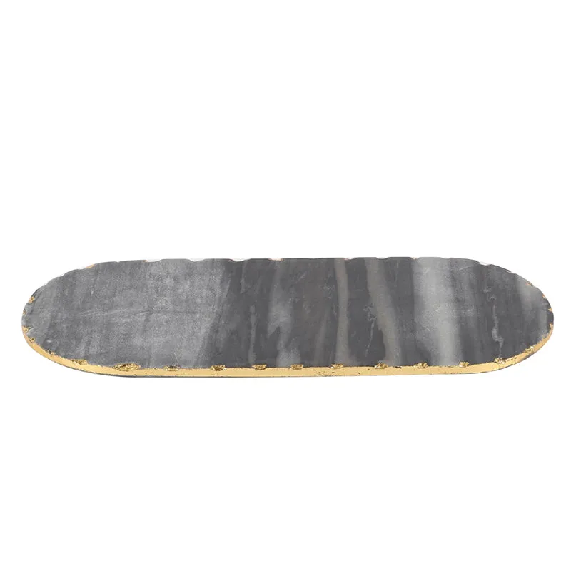 Oblixia Marble Serving Platter - Charcoal media 3