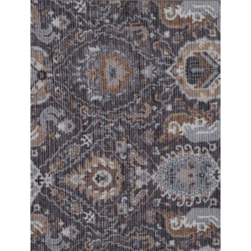 Rada Ethnic Polyester Carpet - Dark Grey media 4