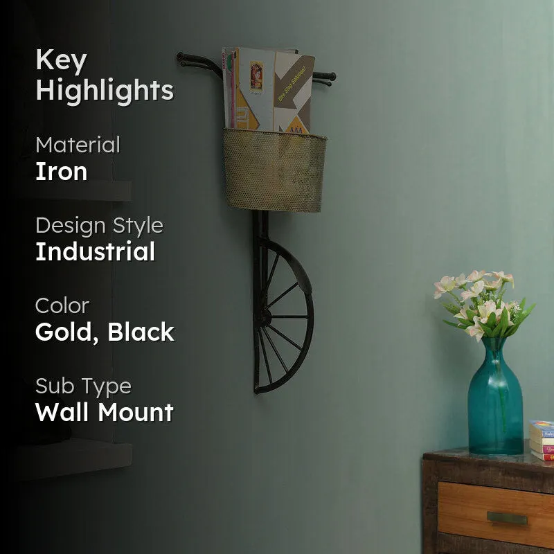 Bicycle Basket II Iron Wall Accent media 2