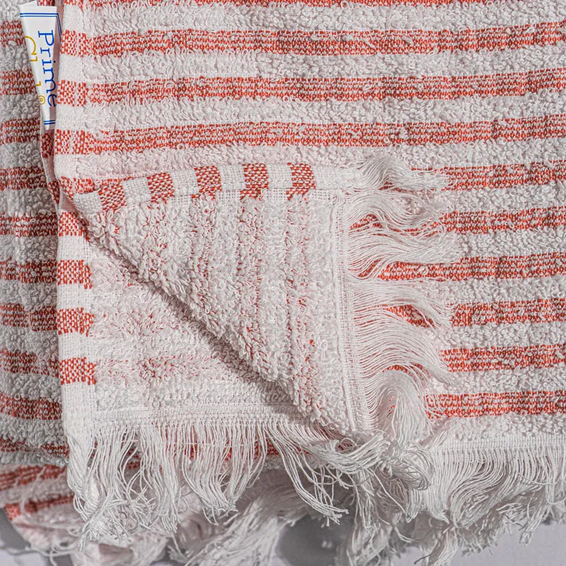 Micro CottonLuxeDry Striped Comfort Bath Towel - Orange & White media 6