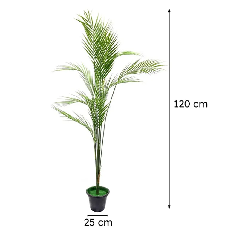 SilkaLeaf Areca Palm Artificial Plant With Black Plastic Pot - 3.9 Feet media 9