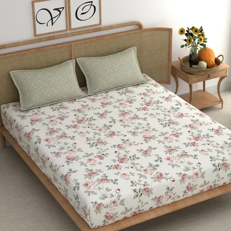 Renata Floral Microfiber Bedsheet - 180 GSM media 1