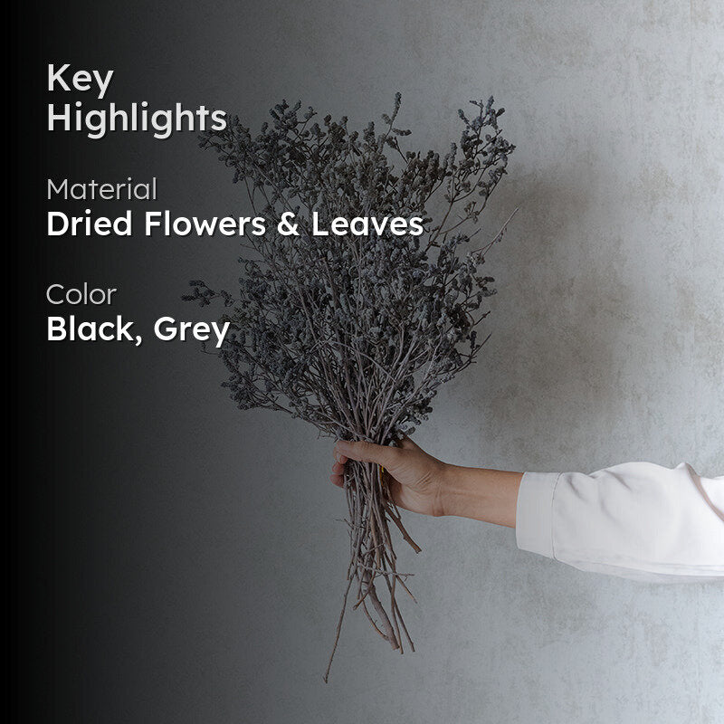 Ariel Dried Statice Flower Bunch - Grey media 2