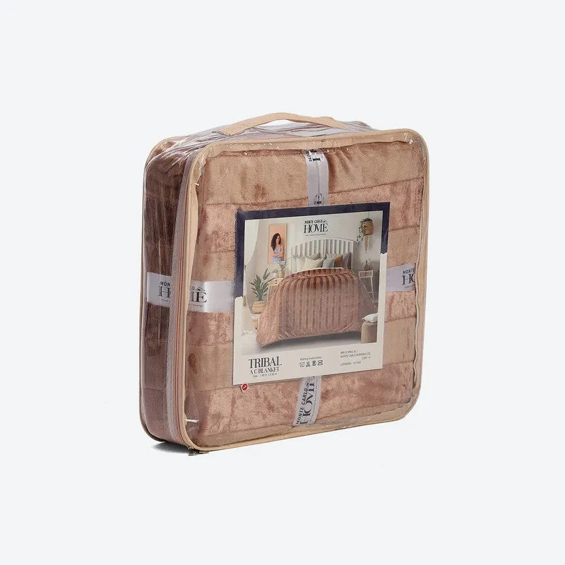 Monte Carlo Strivon Stripes Polyester Blanket (Brown) - 300 GSM media 7