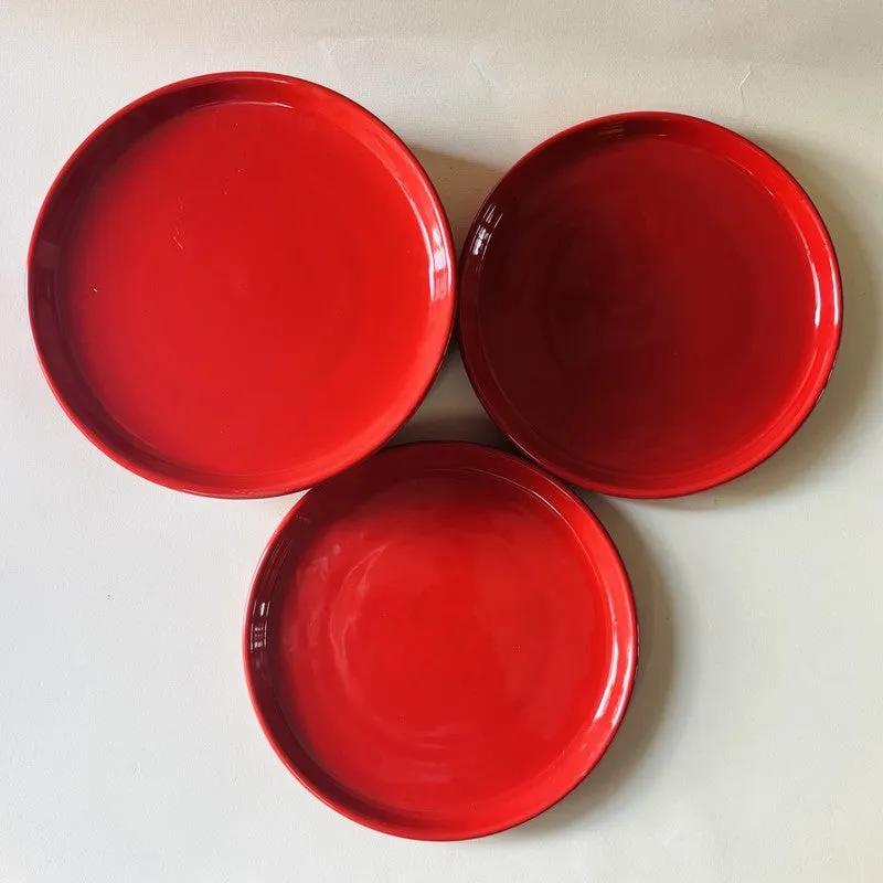 Ceramic Quarter Plate (Red) - Set Of Six media 4