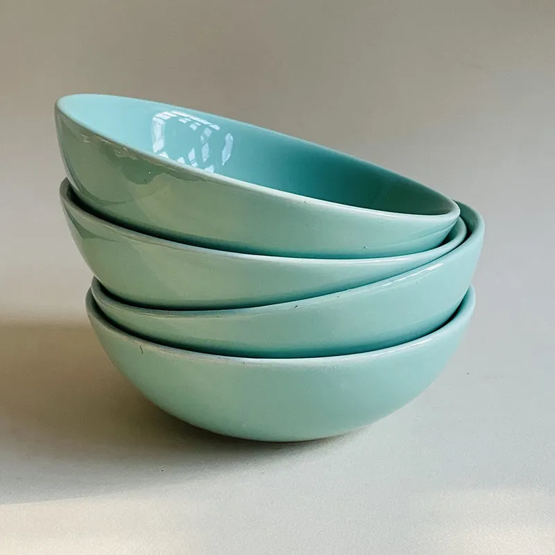 Porcella Ceramic Snack Bowl (Green/350 mL Each) - Set Of Four media 7