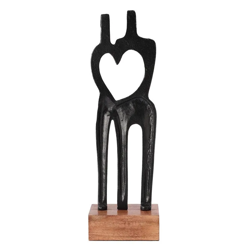 Obsidian Love Aluminum Showpiece - Black media 5