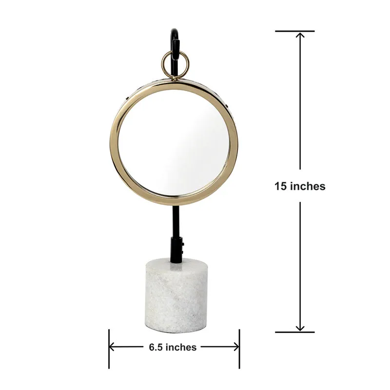 Floating Marble Wall Mirror - Gold media 5