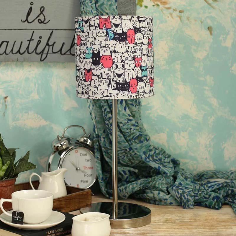 Kitties Everywhere Fabric Table Lamp - Multicolor media 6