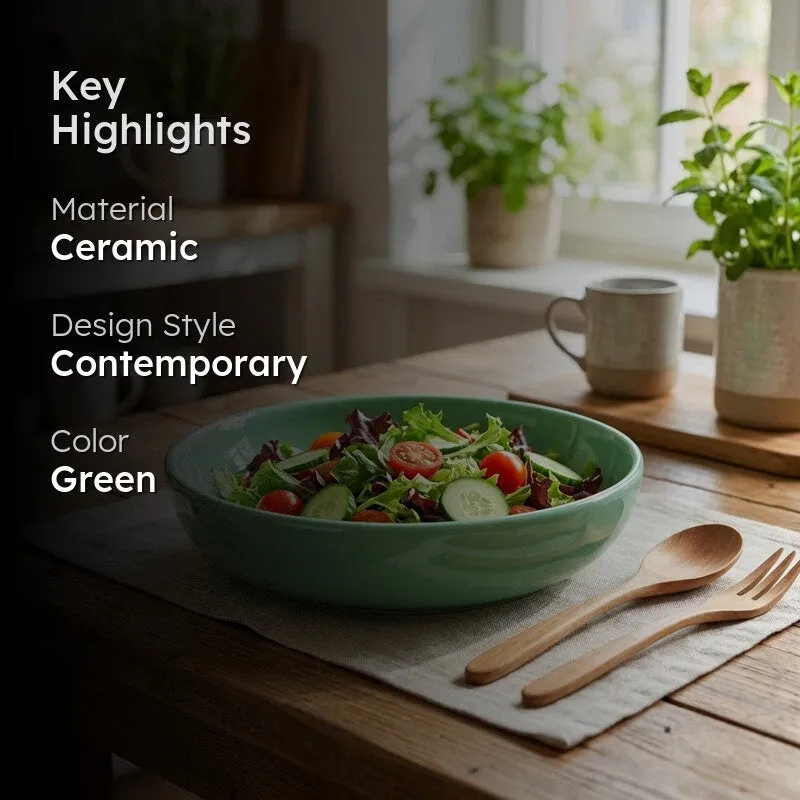 Ceramic Salad Bowls (300 mL) - Green media 2