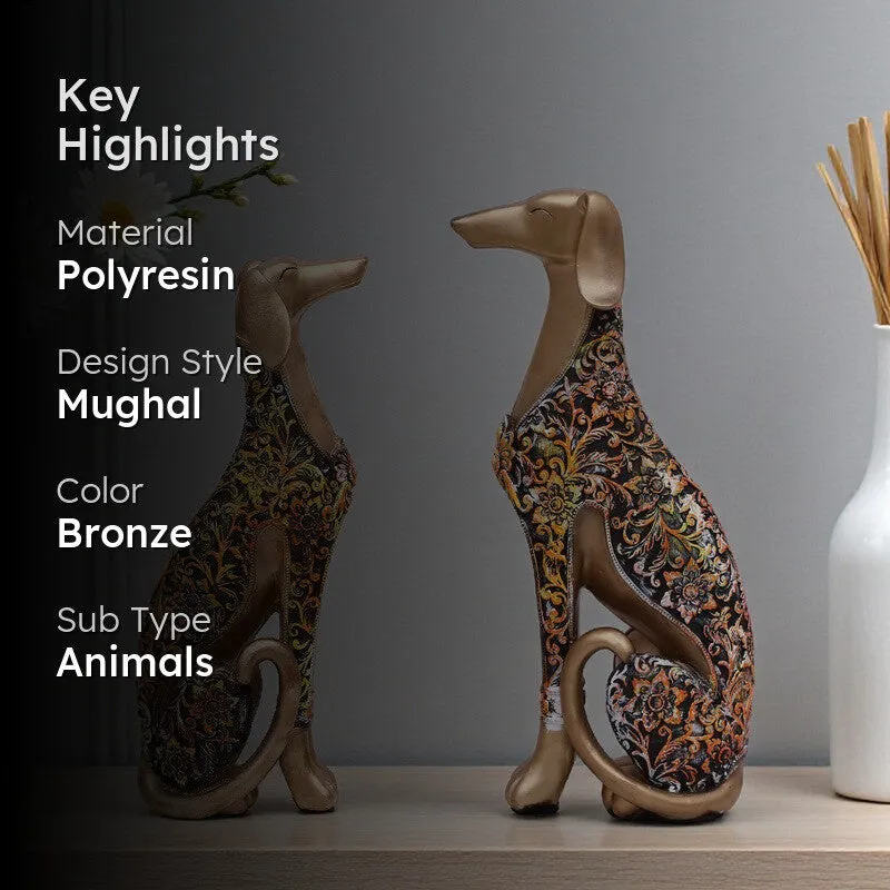 Royal Dog Polyresin Showpiece - Set Of Two media 2
