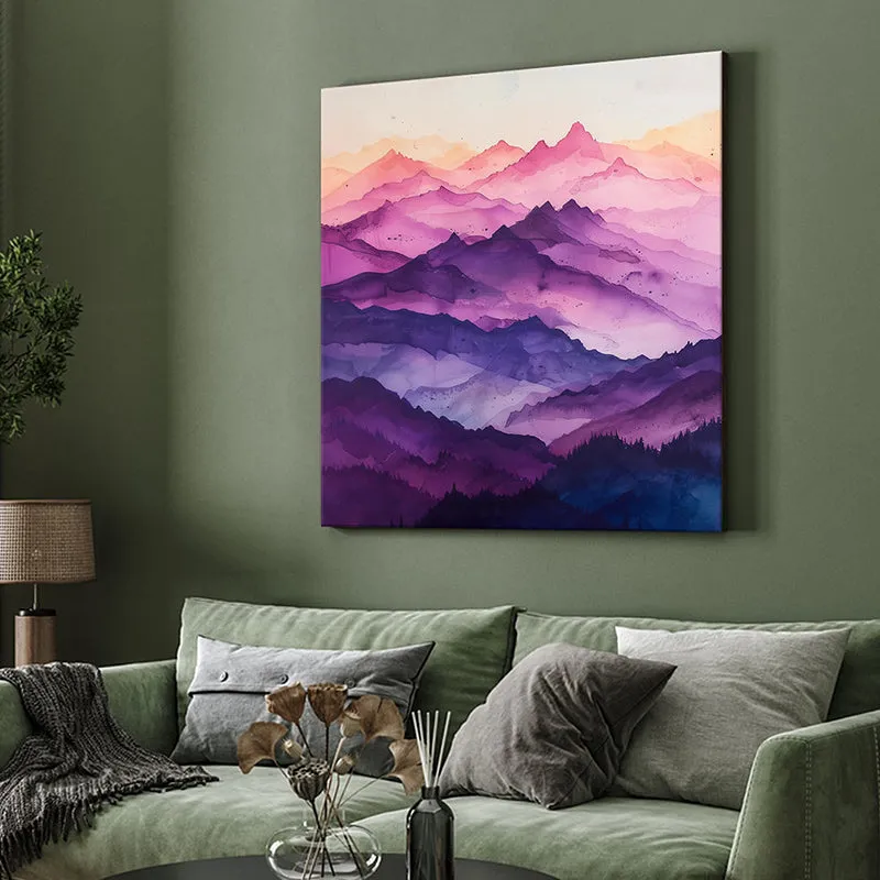 Purple Alps Wall Painting media 4
