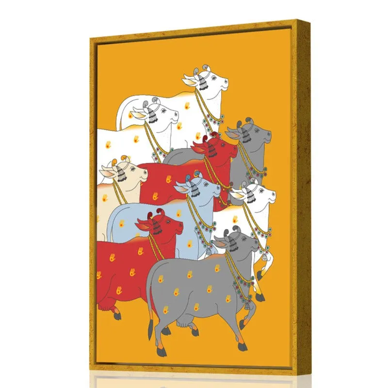 Nandi Pichawi Hue Cotton Canvas Wall Art media 2