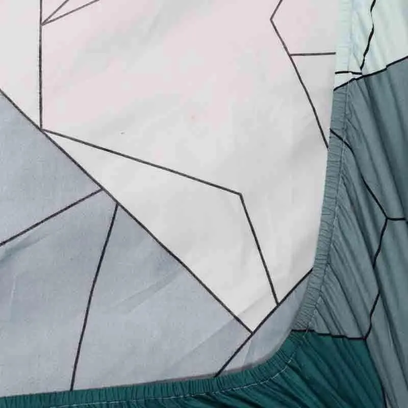 Mosaic Geometric Fitted Sheet Bedsheet - 130 GSM media 7