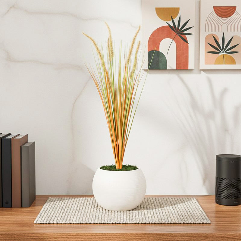 Vivid Bloom Bliss Artificial Plant With Black Plastic Pot