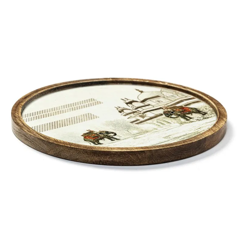 TimberBloom Mughal MDF Platter - White media 4