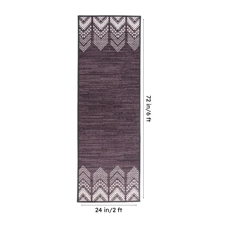 Deep Chevron Nylon Runner Rug - Brown media 8