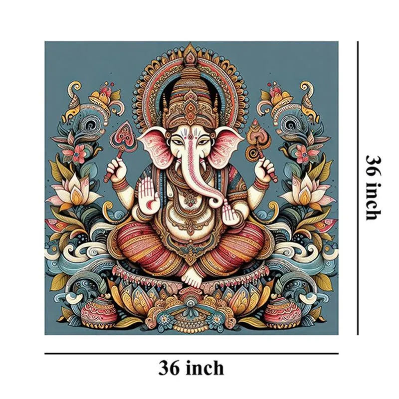 Ganapathi Bappa Poly Canvas Wall Painting media 9