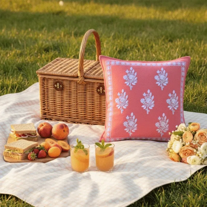Blossoms Embroidered cushion cover media 4
