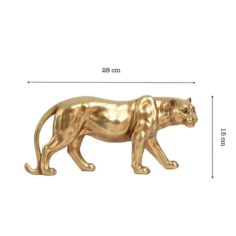Golden Leopard Showpiece media 8
