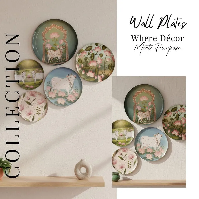 Kamdhenu Grace Wall Plates - Set of Five media 10