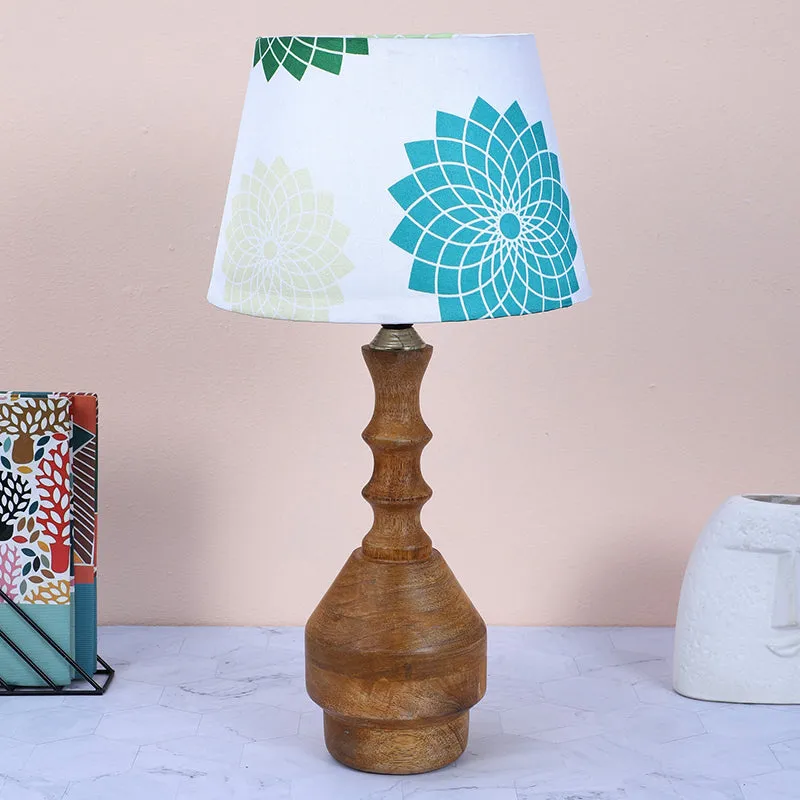 Akari Glyph Printed Mango Wood Table Lamp media 2
