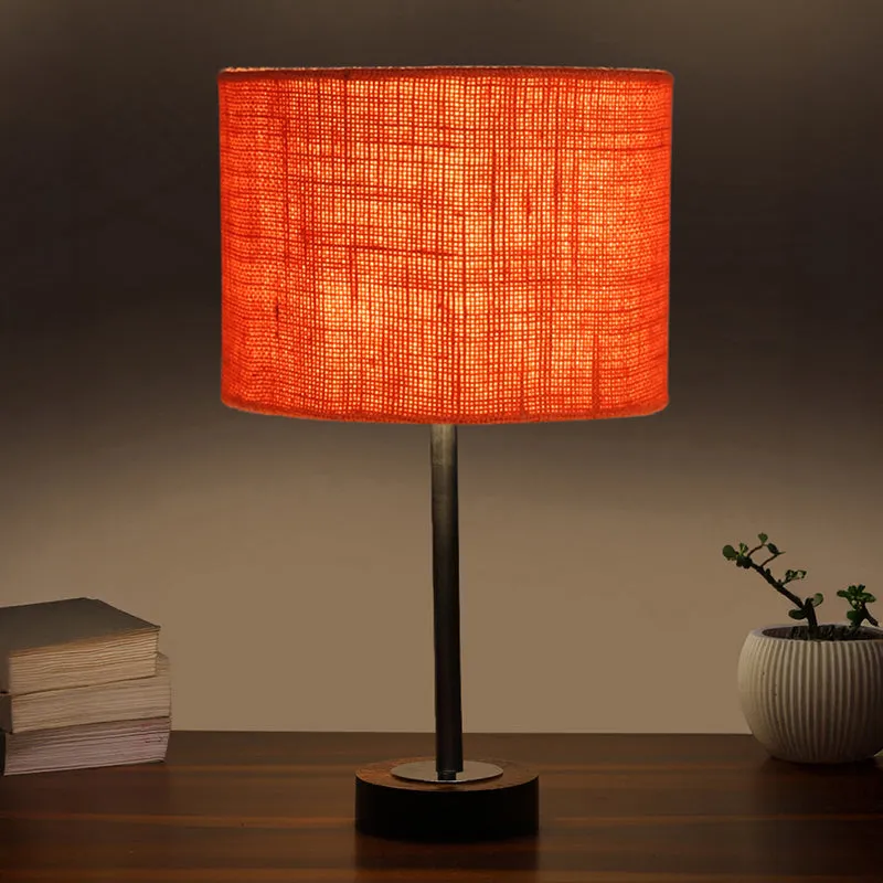 Sienna I Rodin Wooden Table Lamp - Orange,Silver,Brown media 1