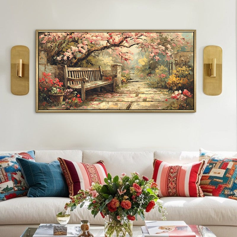 European Vintage Blossom Tree Settee Wall Art