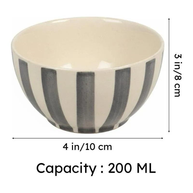 ServeScape Snack Bowls (Grey,White,200 mL Each) - Set Of Two media 6