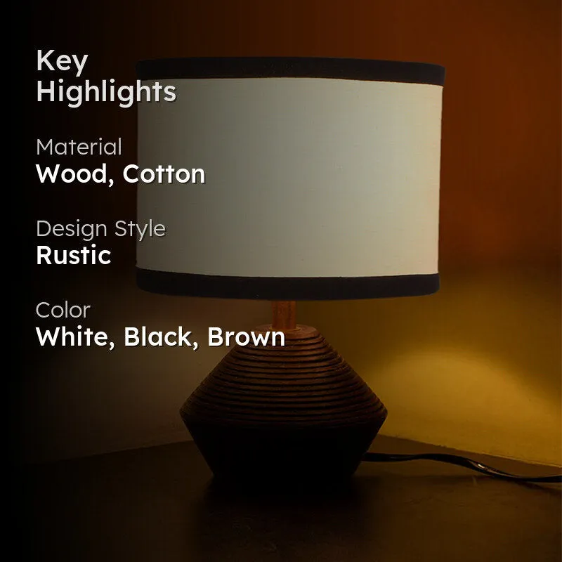 Yami Wooden Table Lamp - White,Black,Brown media 2