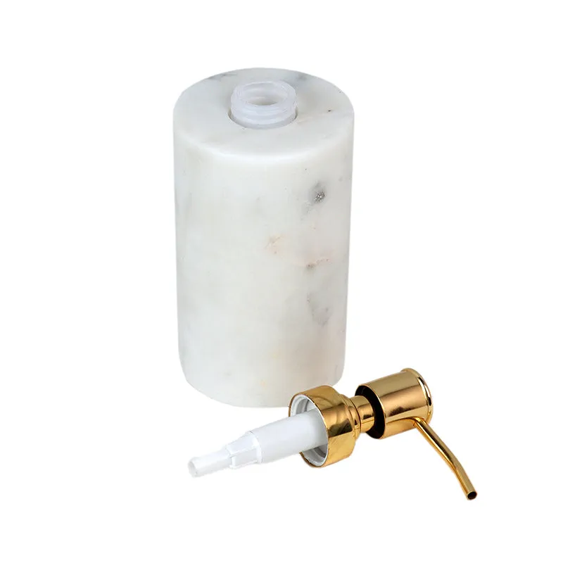 Alabaste Marble Soap Dispenser - White & Gold media 5