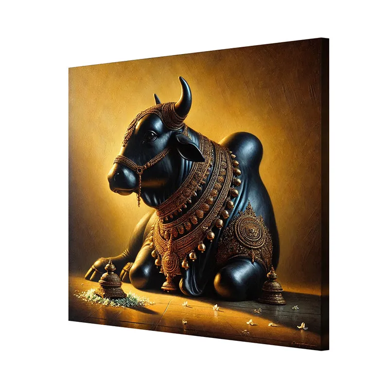 Spiritual Bull Wall Painting media 5