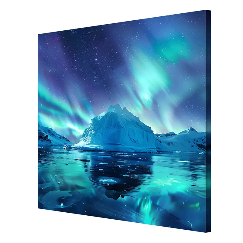 Icy Berg Aurora Wall Painting media 6