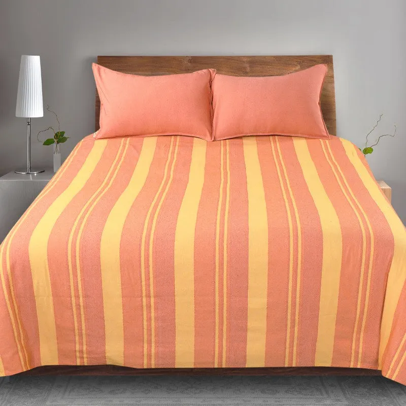 Parallel Peace Cotton Bedsheet (Peach) - 220 TC media 3