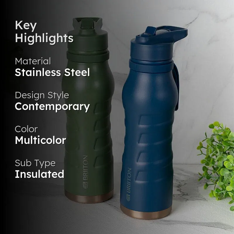 Epiquencher Hot & Cold Thermos Water Bottle (Green & Blue, 750 mL Each) - Set Of Two media 2