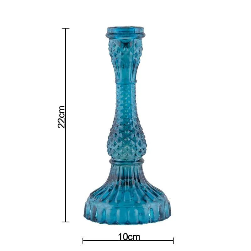 Roxxy Candle Stand (Sea Blue) - Set Of Two media 4