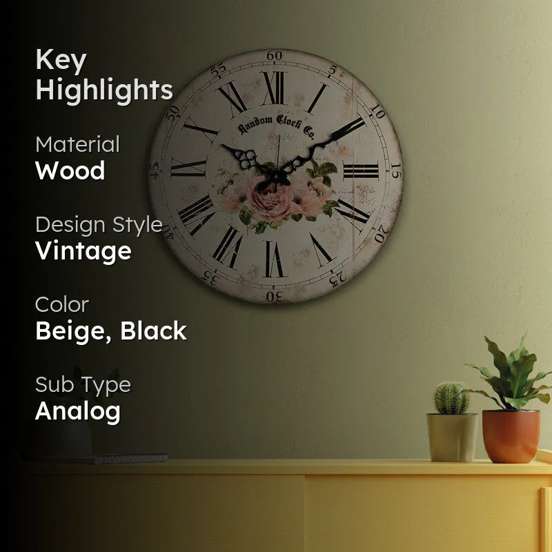 Oldmoor Wood Analog Wall Clock media 2