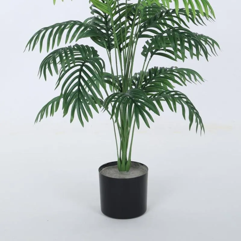 Faux Tropic Areca Palm With Black Plastic Pot - 3.61 ft media 4