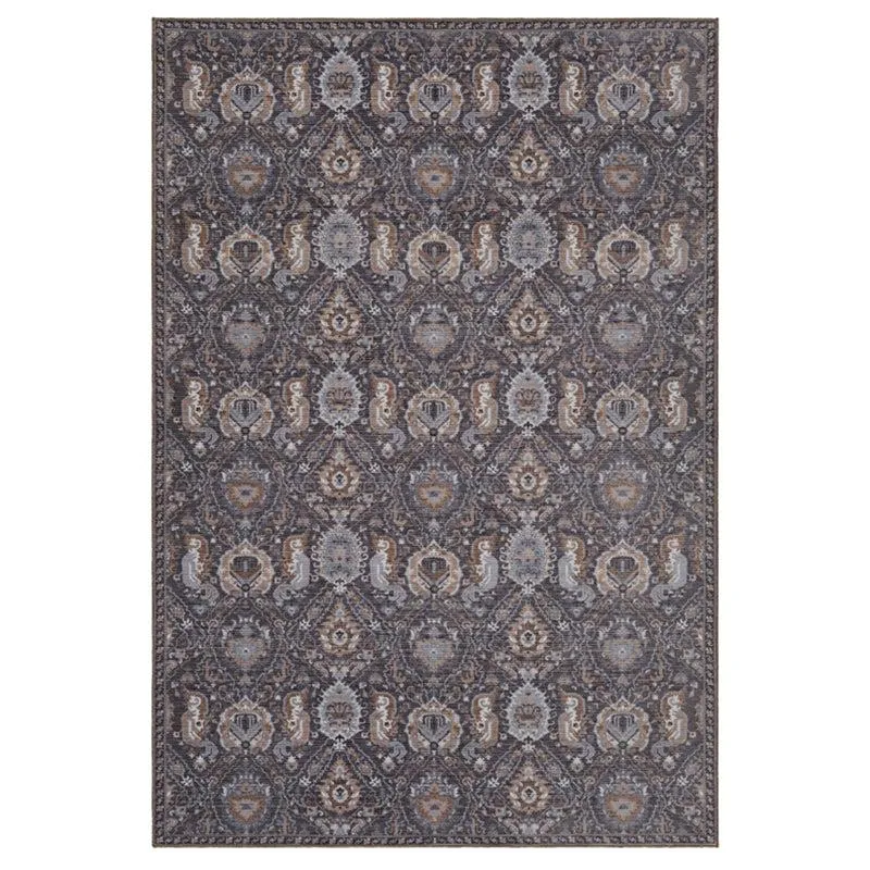 Rada Ethnic Polyester Carpet - Dark Grey media 1
