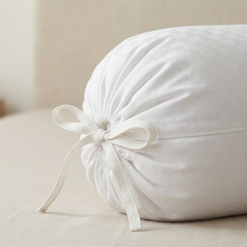 Swayam White Comfort Bolster Cover - Set Of Two media 3