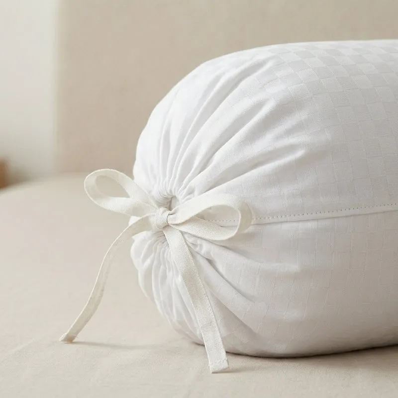 Swayam White Comfort Bolster Cover - Set Of Two media 3