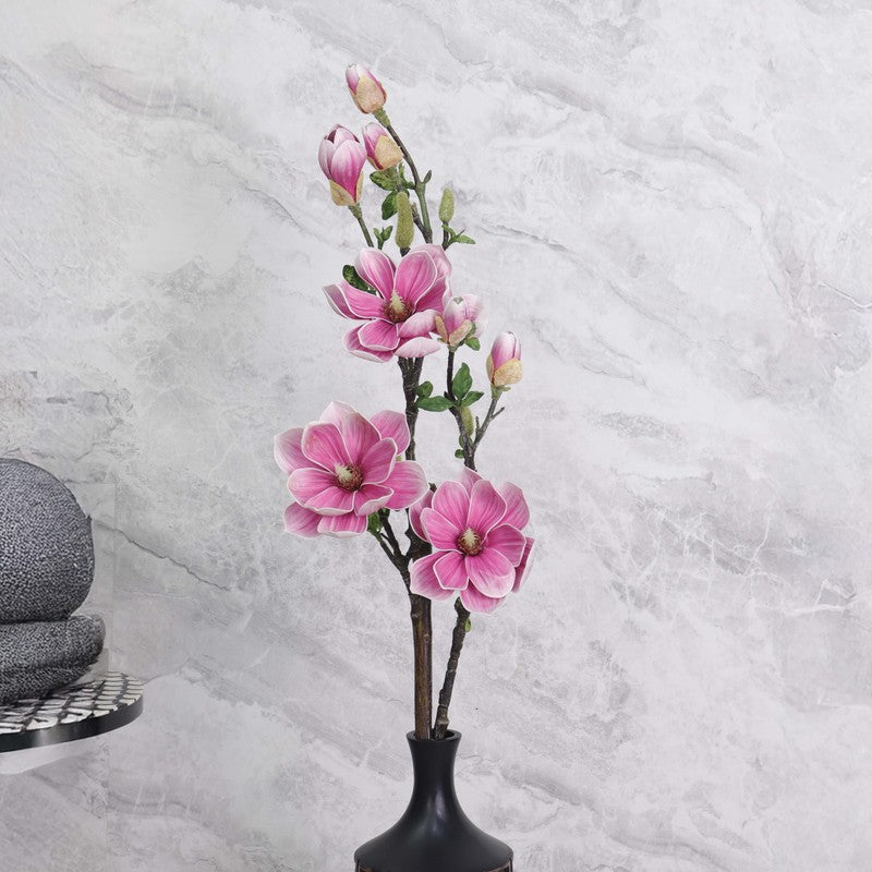 Artificial Magnolia Flower Stick With Lasting Charm - Purple media 3