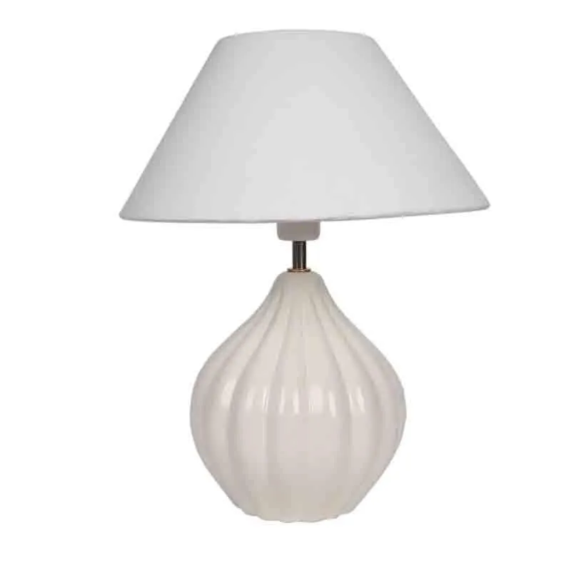 Modak Ceramic Table Lamp - White media 3