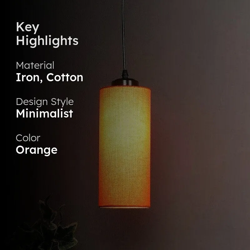 Solid Squad Cotton Ceiling Lamp - Orange media 2