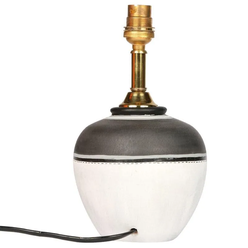 Rishit Terracotta Table Lamp - Black,White media 5