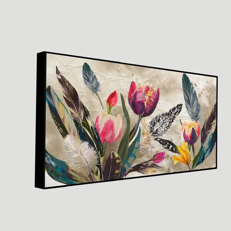 Amella Floral Wall Painting With Frame media 7