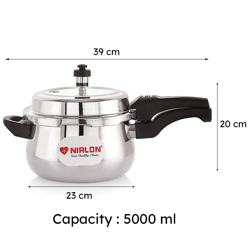 Nirlon Steel Pressure Cooker Outer Lid - 5000 ML/ 9 Inches media 9