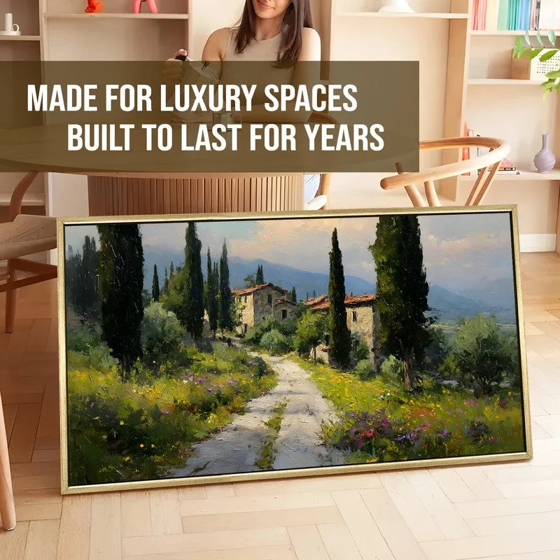 Serene Walk Canvas Wall Painting With Frame media 5