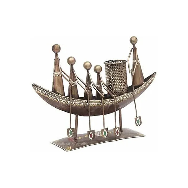 Iron Boat Pen Holder Showpieces media 3