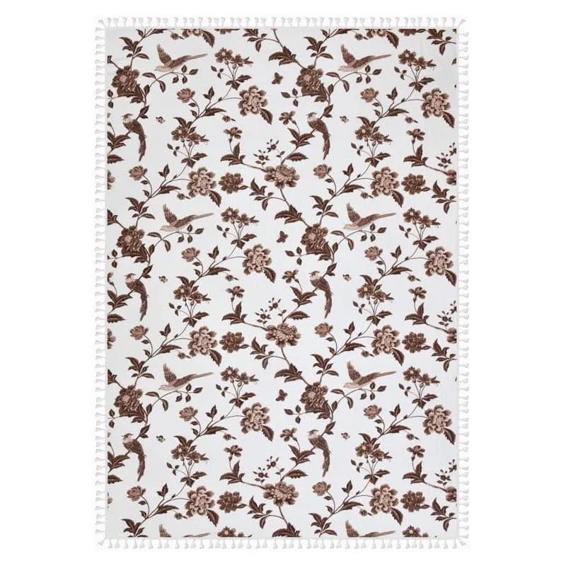 Vipasa Floral Table Cover - Brown media 6